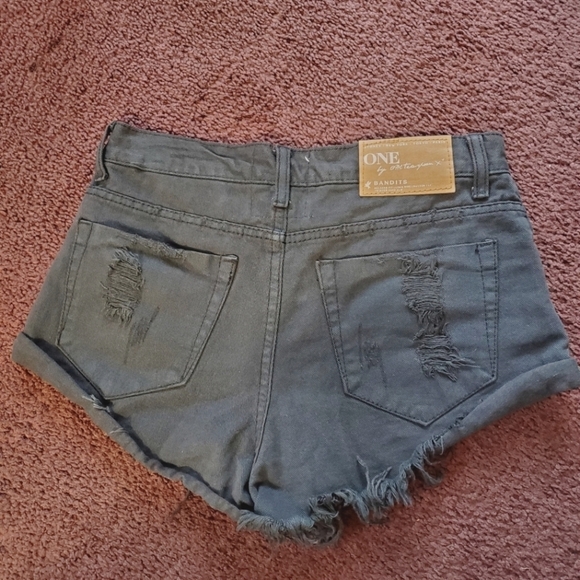 One Teaspoon | Distressed Mini Denim Short… - Picture 6 of 8